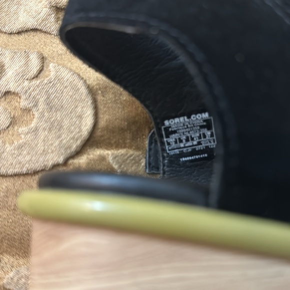 New  SOREL Joanie III Ankle Strap Platform Wedge Sandals green suede - Picture 5 of 7